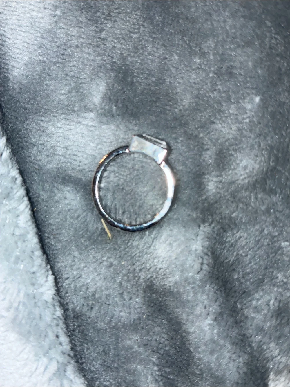 Antique Vintage ‘Clear View' Silver White Ring, Size 7
